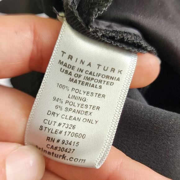 Trina Turk Womens Sleeveless Glitter Jumpsuit Size 4 Black Metallic Straight Leg - Picture 9 of 13